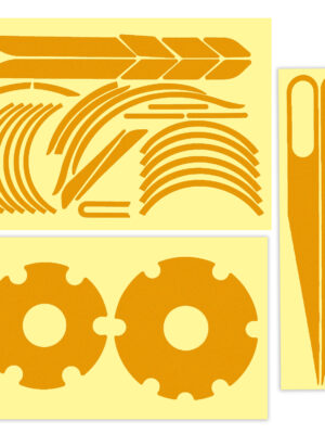 Pegatinas reflectantes naranjas para todo el cuerpo para patinetes Xiaomi