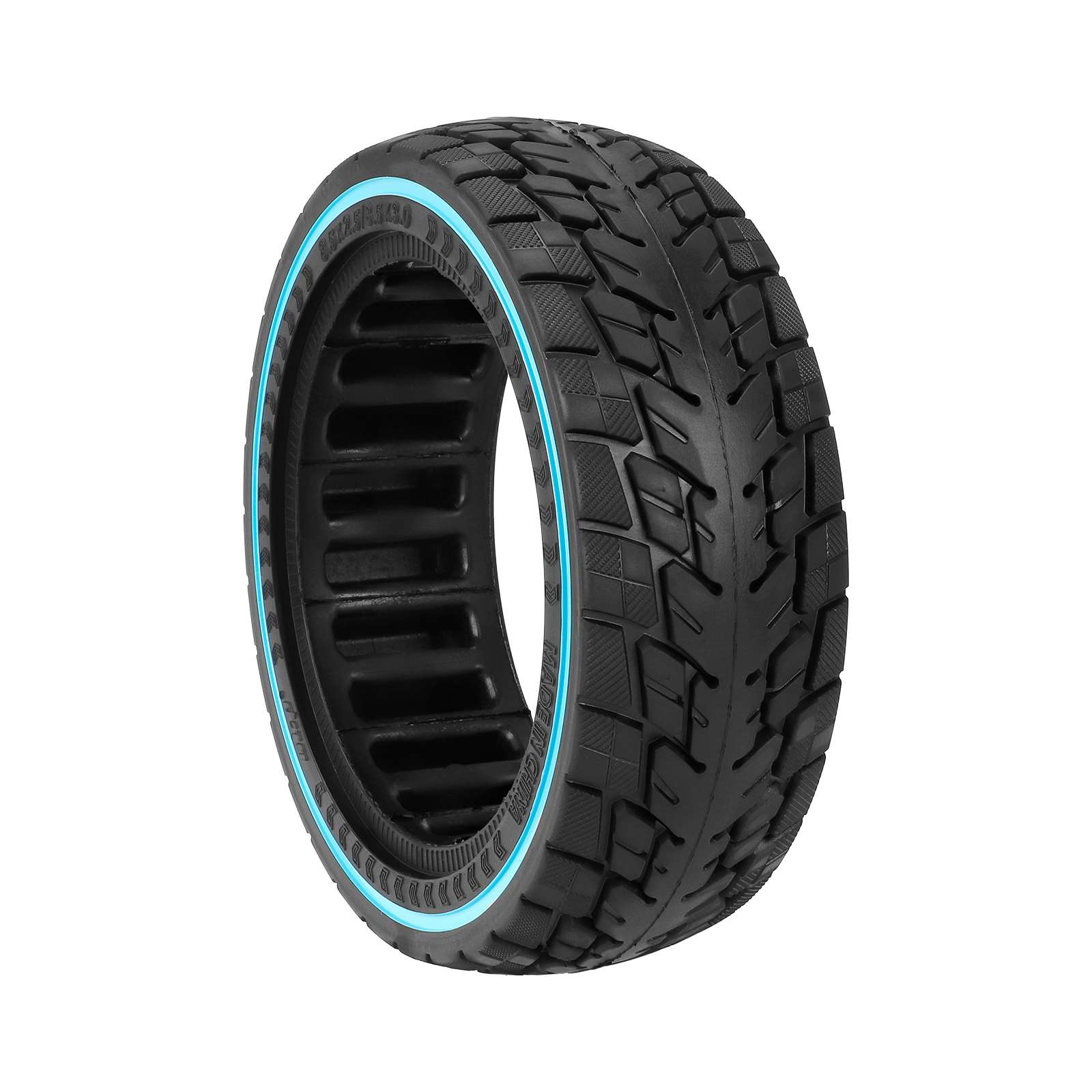 Neumático sólido todoterreno Ulip 8.5*2.5 con círculo azul - Imagen 5