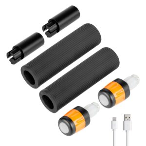 Juego de mangos de silicona para varilla de extensión Ulip Xiaomi (varilla de extensión negra + luz naranja negra)