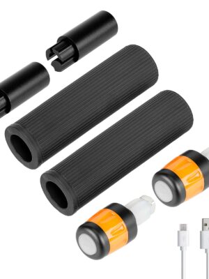 Juego de mangos de silicona para varilla de extensión Ulip Xiaomi (varilla de extensión negra + luz naranja negra)