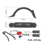 Kit de guardabarros trasero gris con luz, soporte metálico y gancho para patinete M365 Pro/Pro2 - Imagen 2