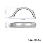 Guardabarros trasero integrado Xiaomi M365 Pro/Pro2 plateado con matrícula (con gancho) - Imagen 2