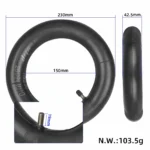 Cámara de aire Ulip1 0*2.5 con válvula recta (100 g) - Imagen 2