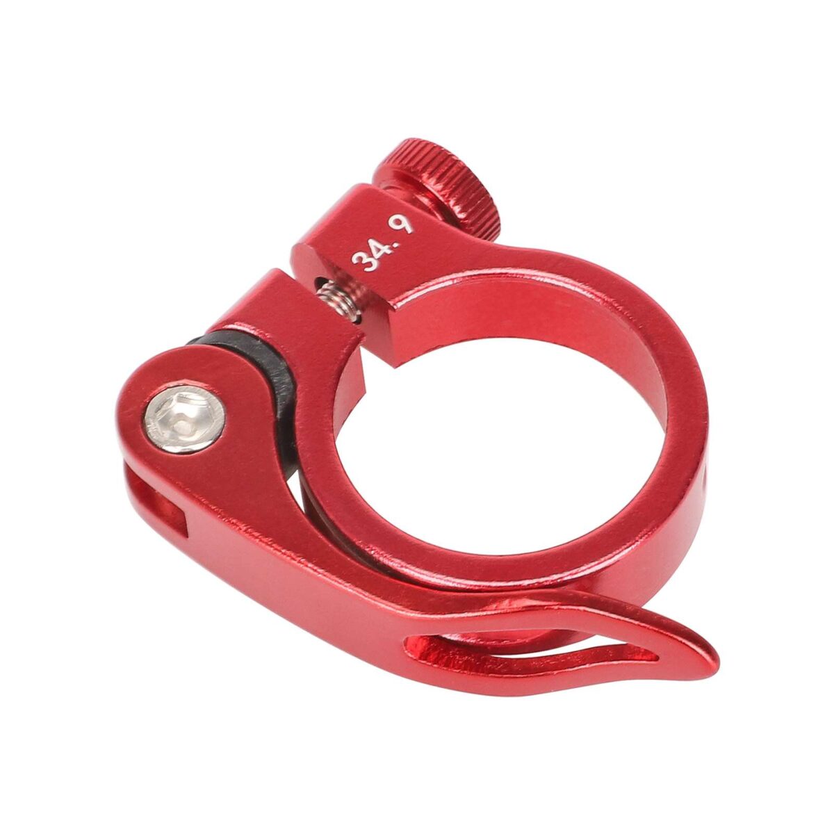 Abrazadera de tubo de asiento roja sin orificio de 34,9 mm - Imagen 3