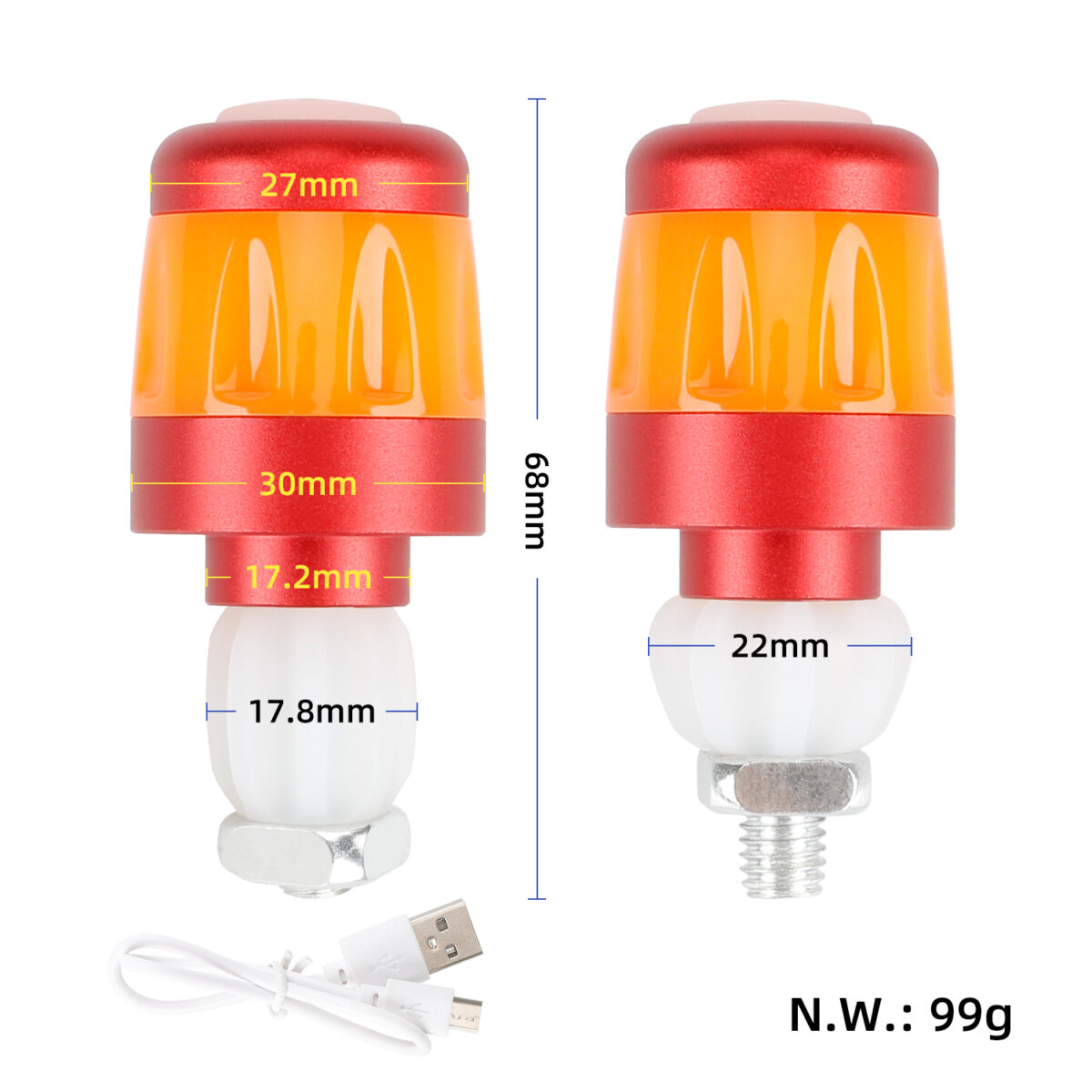 Luz de manillar recargable por USB Ulip - Imagen 2