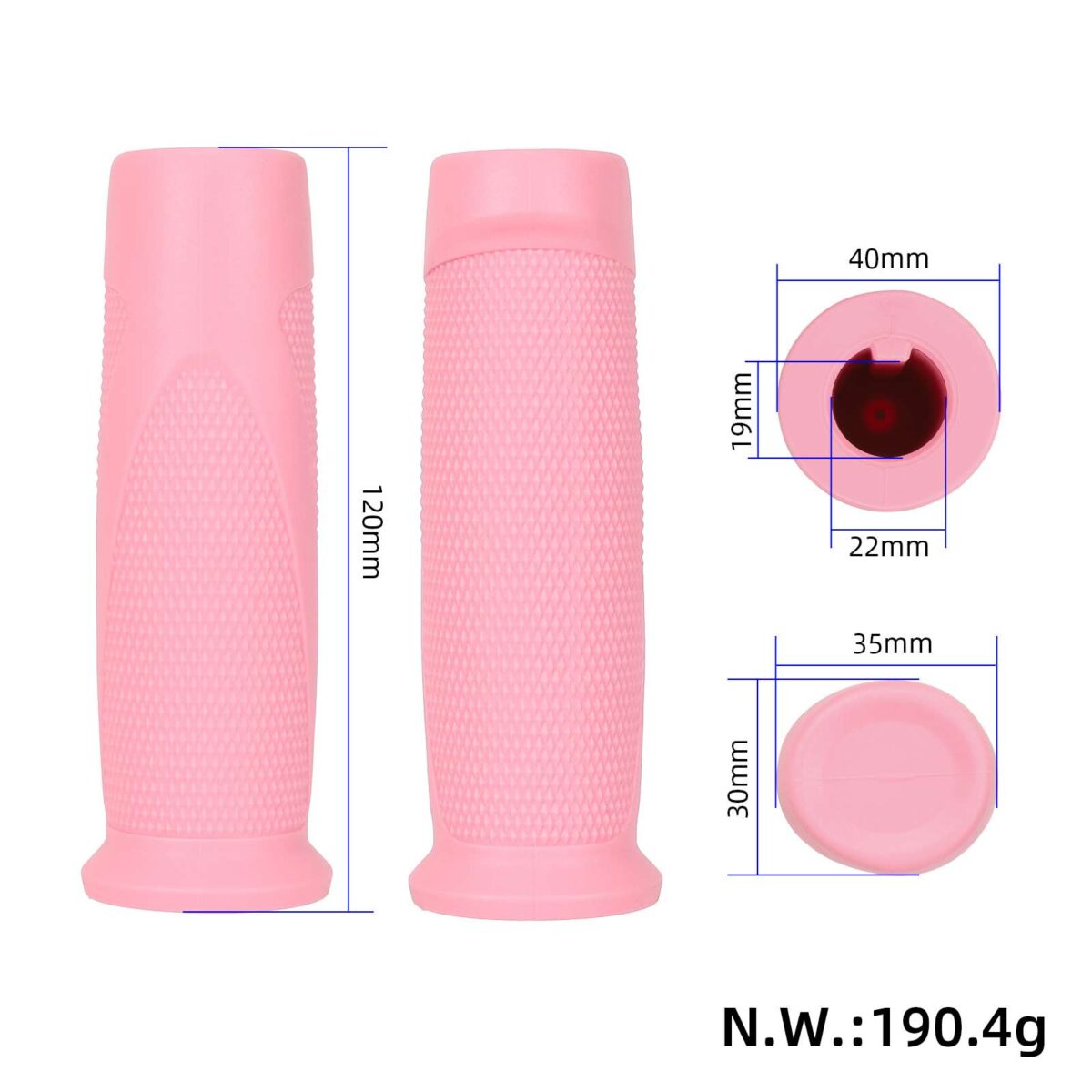 Puños rosas para scooters Ninebot F30/F40 - Imagen 2