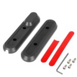 Carcasas decorativas frontales grises con barras reflectoras frontales rojas para scooters Xiaomi 4 pro