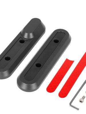 Carcasas decorativas frontales grises con barras reflectoras frontales rojas para scooters Xiaomi 4 pro
