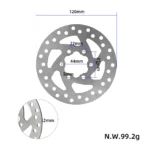 Frenos de disco originales Segway Ninebot F3/G3/ZT3 de 120 mm - Imagen 2