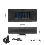 Linterna frontal solar con carga dual USB - Imagen 2
