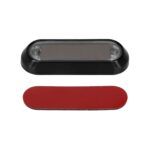 Luz trasera de advertencia solar para motocicleta con carcasa negra (luz roja y azul) - Imagen 4