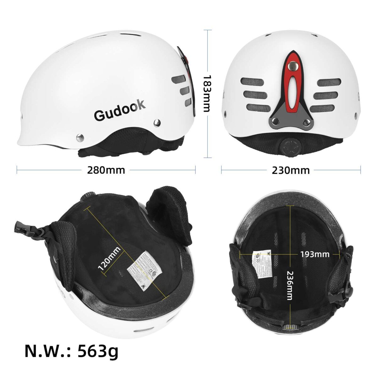 Casco blanco con protección auditiva - Imagen 2