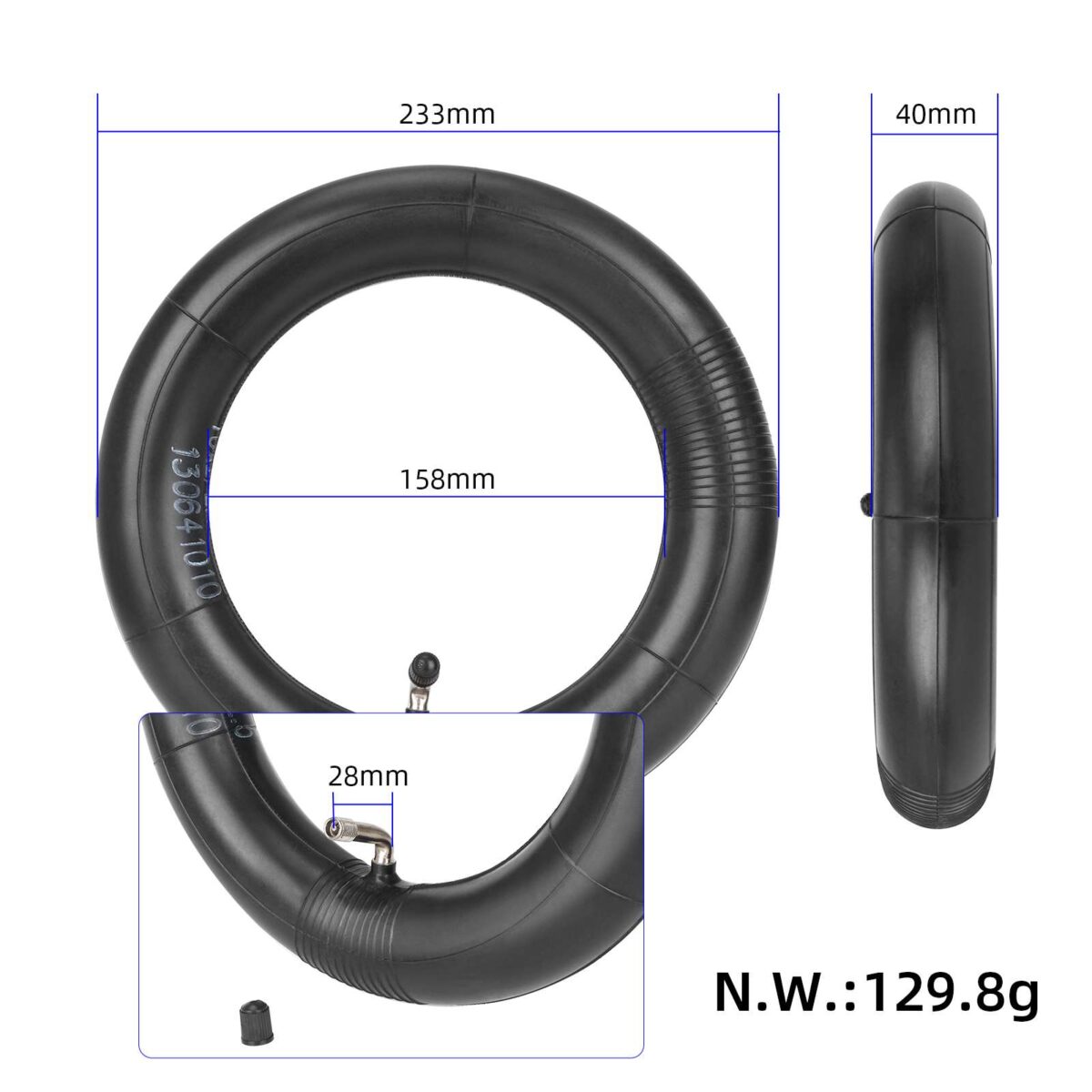 10*2/2.125/2.5 Tubo interior engrosado de 90 grados orientado hacia afuera (neutro) - Imagen 2