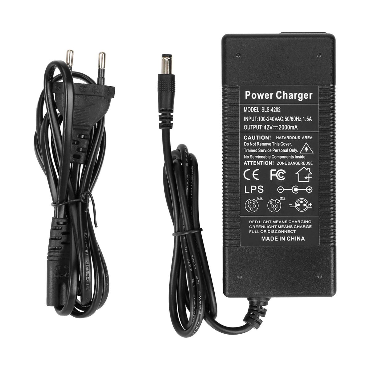 Cargador de 42 V 2 A CC 2,1 V con 6 cables adaptadores (enchufe UE) - Imagen 4