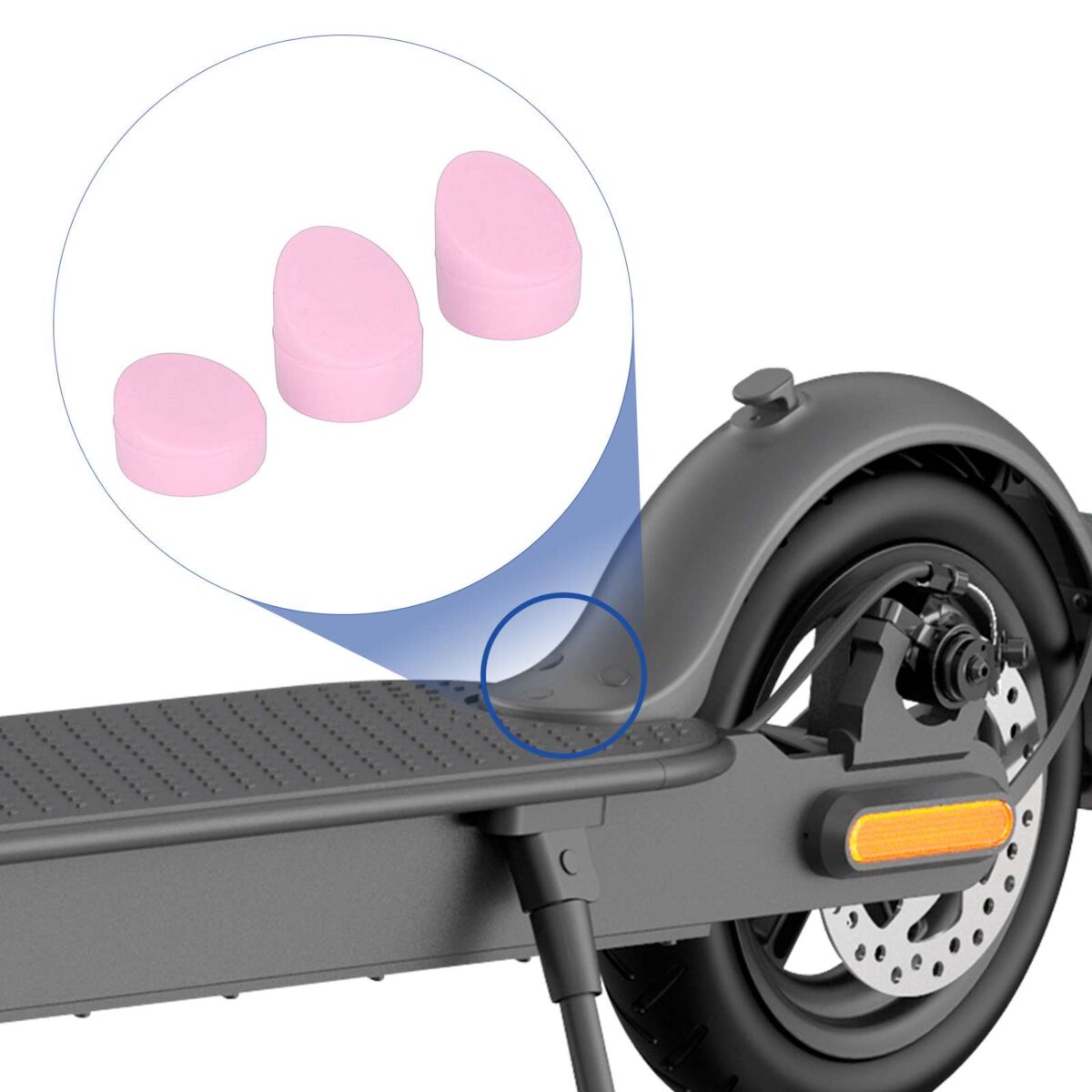 Tapón de silicona rosa nuevo para tornillos de guardabarros trasero para guardabarros Pro 2 nuevo - Imagen 5