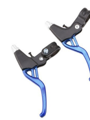 Manija de freno de aluminio de doble orificio - azul / par