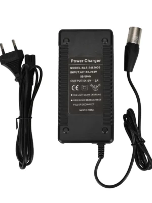 Cargador de 54,6 V 2 A con cabezal Kallon y enchufe UE