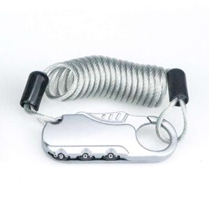 Candado de combinación para casco de 3 dígitos plateado