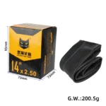 Cámara de aire BLACKCAT 14*2.50 con válvula exterior de 90° - Imagen 3