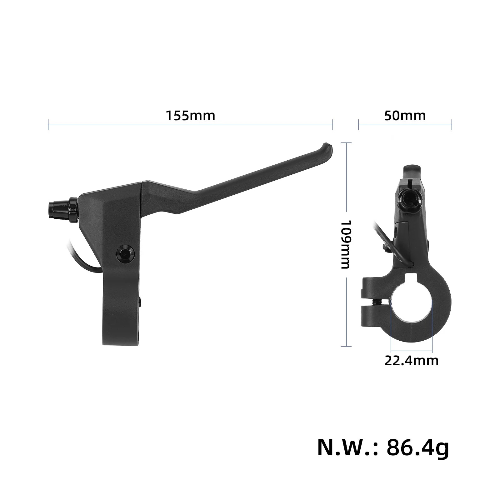 Maneta de freno derecha original para scooter Ninebot ZT3 - Imagen 2