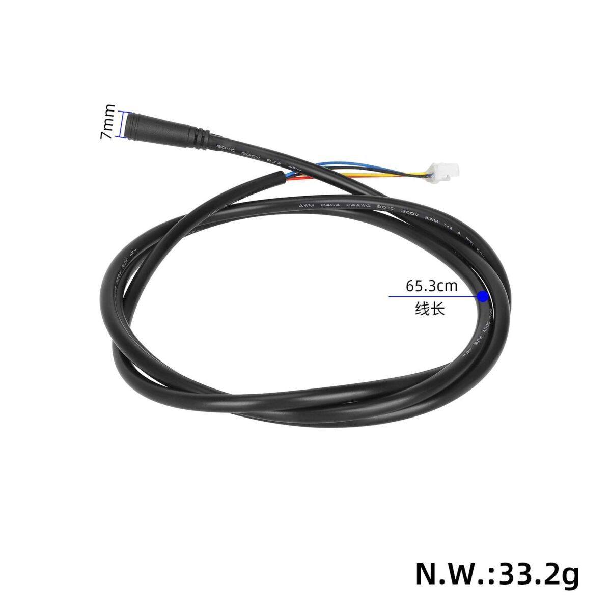Cable de alimentación negro para scooter MI 4 - Imagen 2