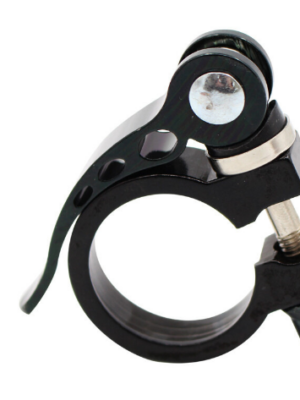 Abrazadera de liberación rápida para tubo de bicicleta de 34,9 pulgadas, color negro