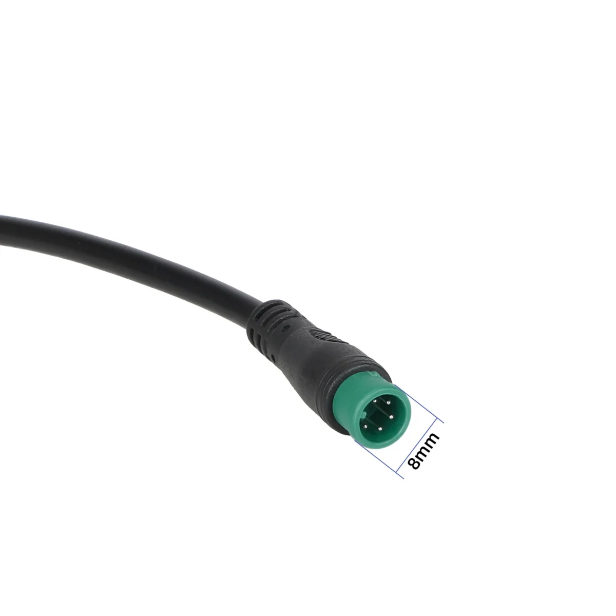 Cable conector impermeable M8, cable verde de 5 pines, conector macho/hembra de 100 cm - Imagen 5