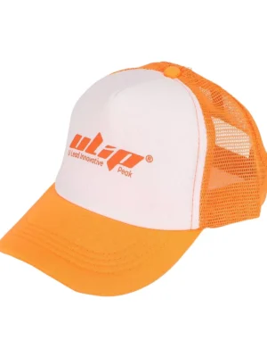 Gorra de pico de pato naranja y blanca ULIP