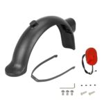 Guardabarros trasero gris con gancho para luz y soporte para patinete Xiaomi 4 Pro