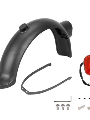 Guardabarros trasero gris con gancho para luz y soporte para patinete Xiaomi 4 Pro