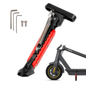 Pata de cabra ajustable V2 Negro-Rojo para scooters de serie Max G30