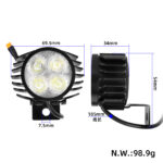 Faro delantero para patinete Kukirin G2 Pro/G2 Pro DB/G2 Max con cabezal impermeable M8 de 180 mm - Imagen 2