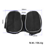 Bolsa delantera con cremallera para bicicleta de montaña, redonda, negra - Imagen 2