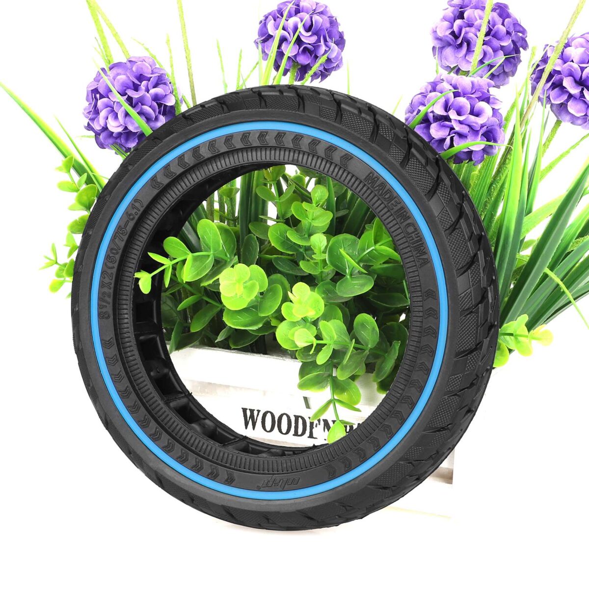 Neumático sólido todoterreno Ulip 8 1/2*2 (50/75-6.1) con círculo azul para scooters Xiaomi - Imagen 6