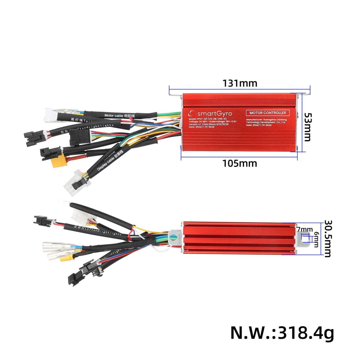 Kit de controlador delantero y trasero Smartgyro Crossover Dual Max 48V original - Imagen 2