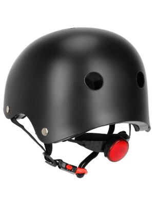 Casco multipunto negro talla L con luz trasera