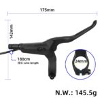 Maneta de freno derecha NUTT con cable de freno de 180cm y freno de disco hidráulico derecho con cable de 220cm - Imagen 2