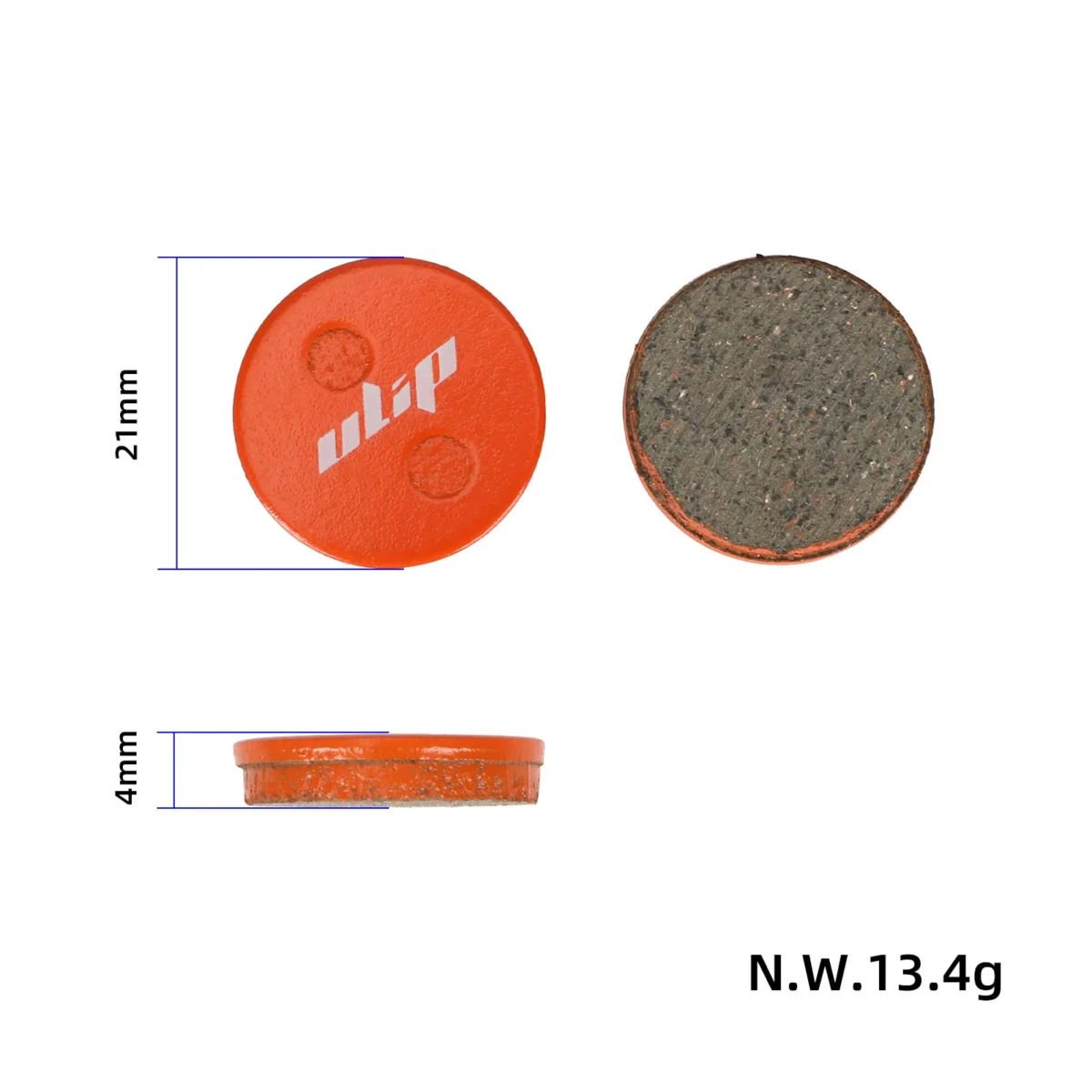 Pastilla de freno de resina multimetal naranja Ulip para patinete Xiaomi M365 - Imagen 2
