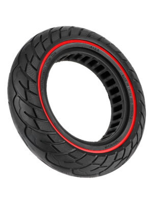 Neumático sólido de 10 x 2,5 con círculo rojo (ranura de 37 mm)