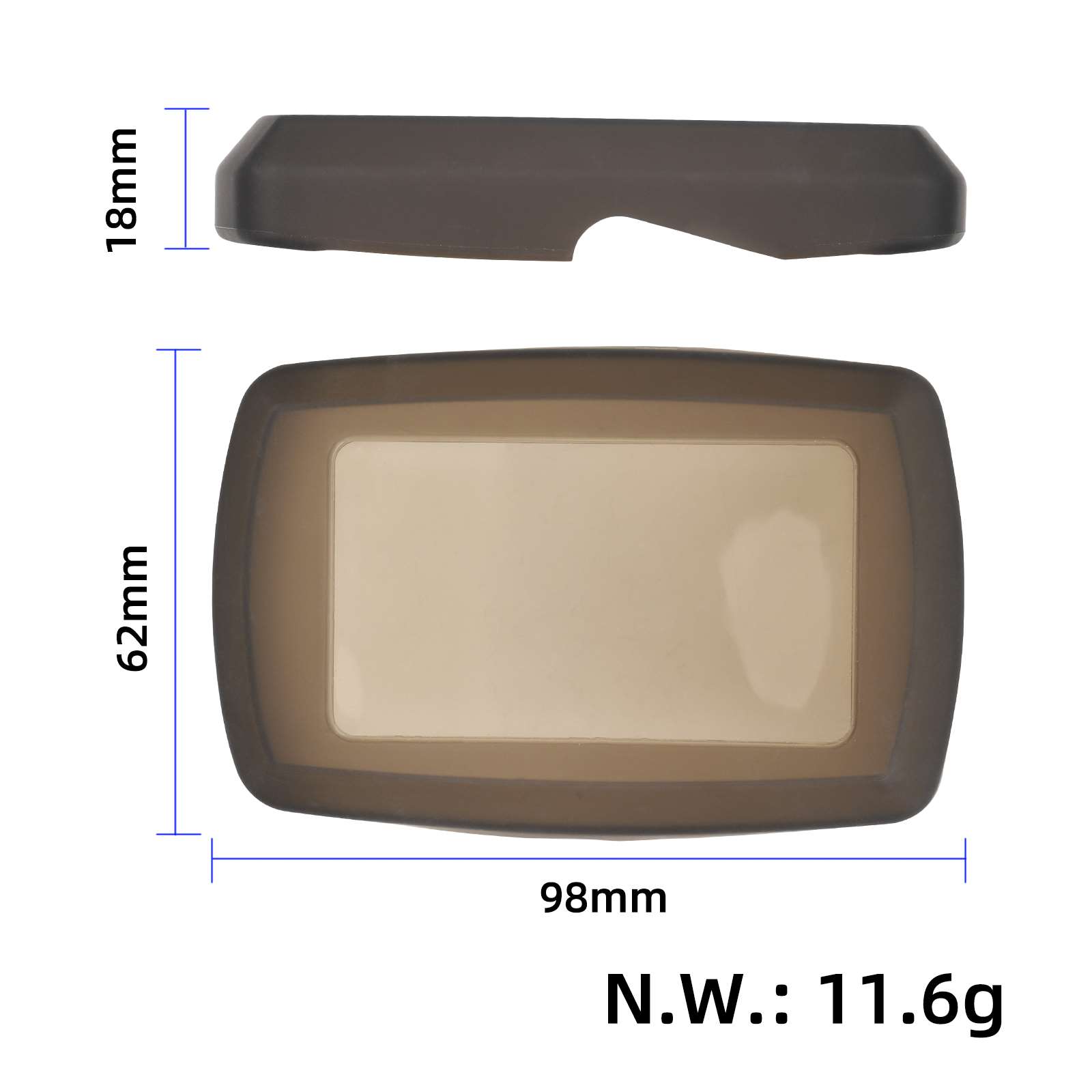 Cubierta de pantalla de silicona negra impermeable para bicicleta eléctrica Engwe - Imagen 2