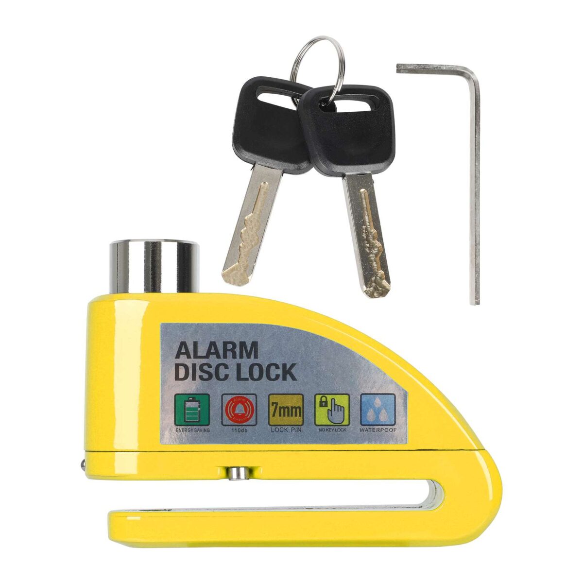 Bloqueo de freno de disco con alarma controlable amarilla - Imagen 5