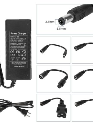 Cargador estándar de EE. UU. 42V2ADC2.1 (con 6 cables adaptadores)