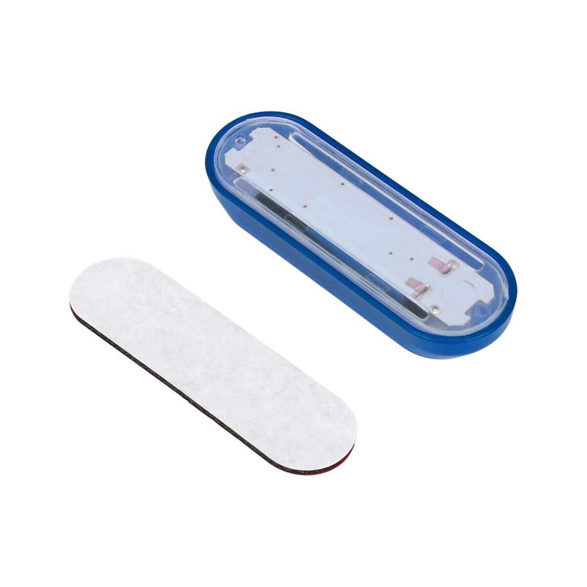 Luz trasera de advertencia solar para motocicleta con carcasa azul (luz azul) - Imagen 2