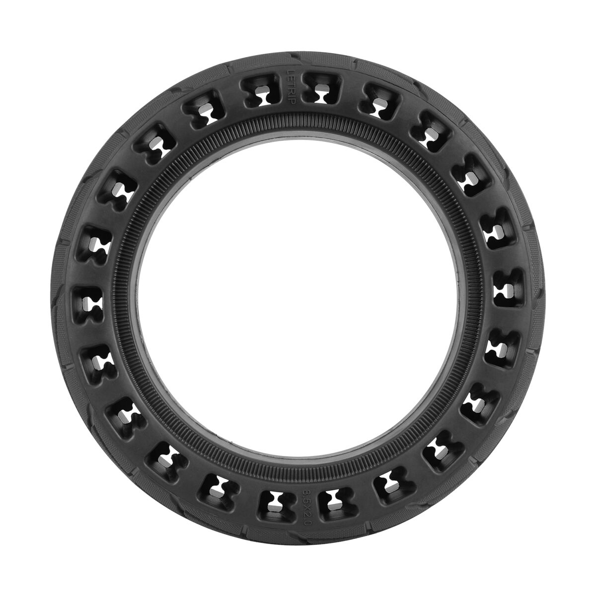 Neumático sólido de caucho negro de 8 1/2 x 2 pulgadas - Imagen 4