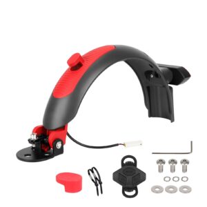 Guardabarros trasero Ulip Superior gris-rojo con aluminio y luz intermitente para patinetes Xiaomi