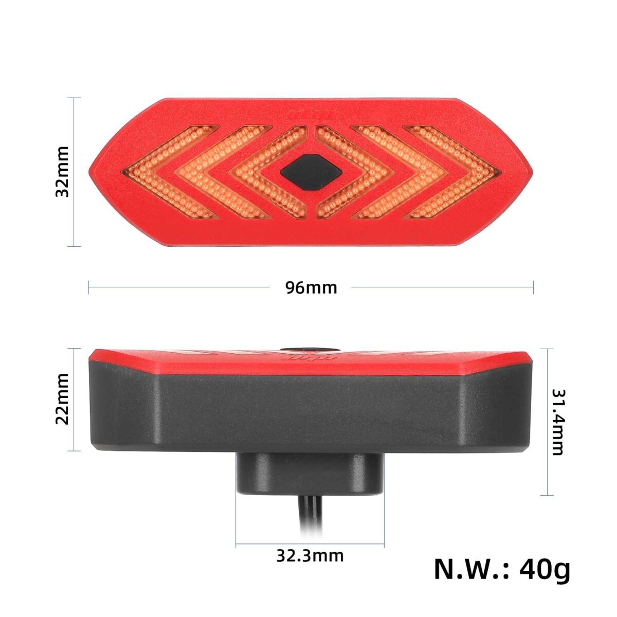 Luz trasera y intermitente Ulip con control remoto recargable para scooter Max G30 - Imagen 2