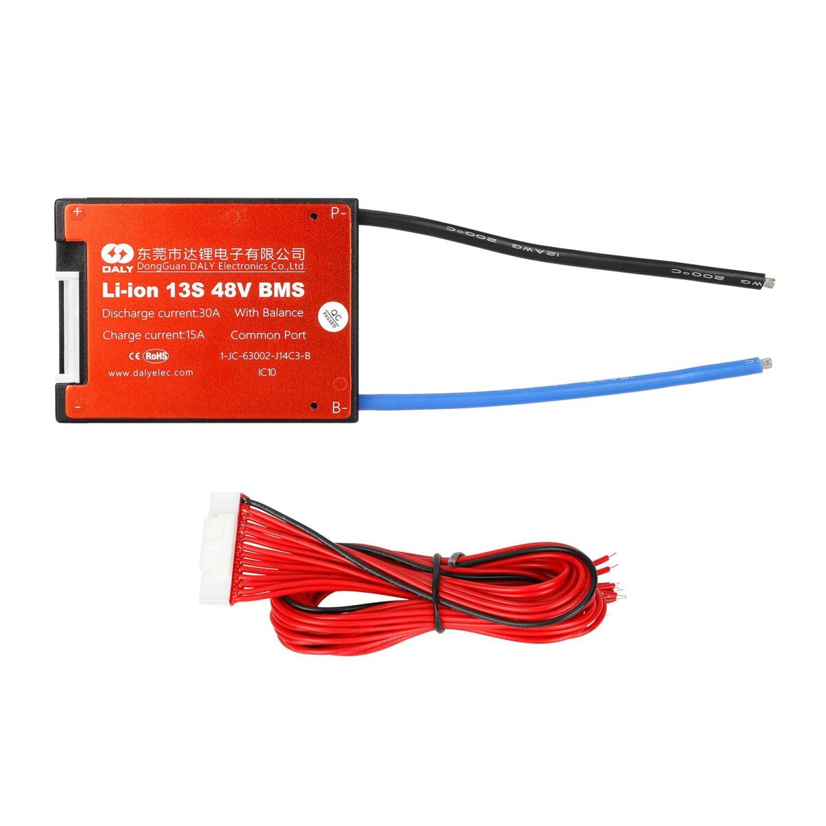 Placa de protección BMS de batería DALY 48V 30A 13S con cable - Imagen 3