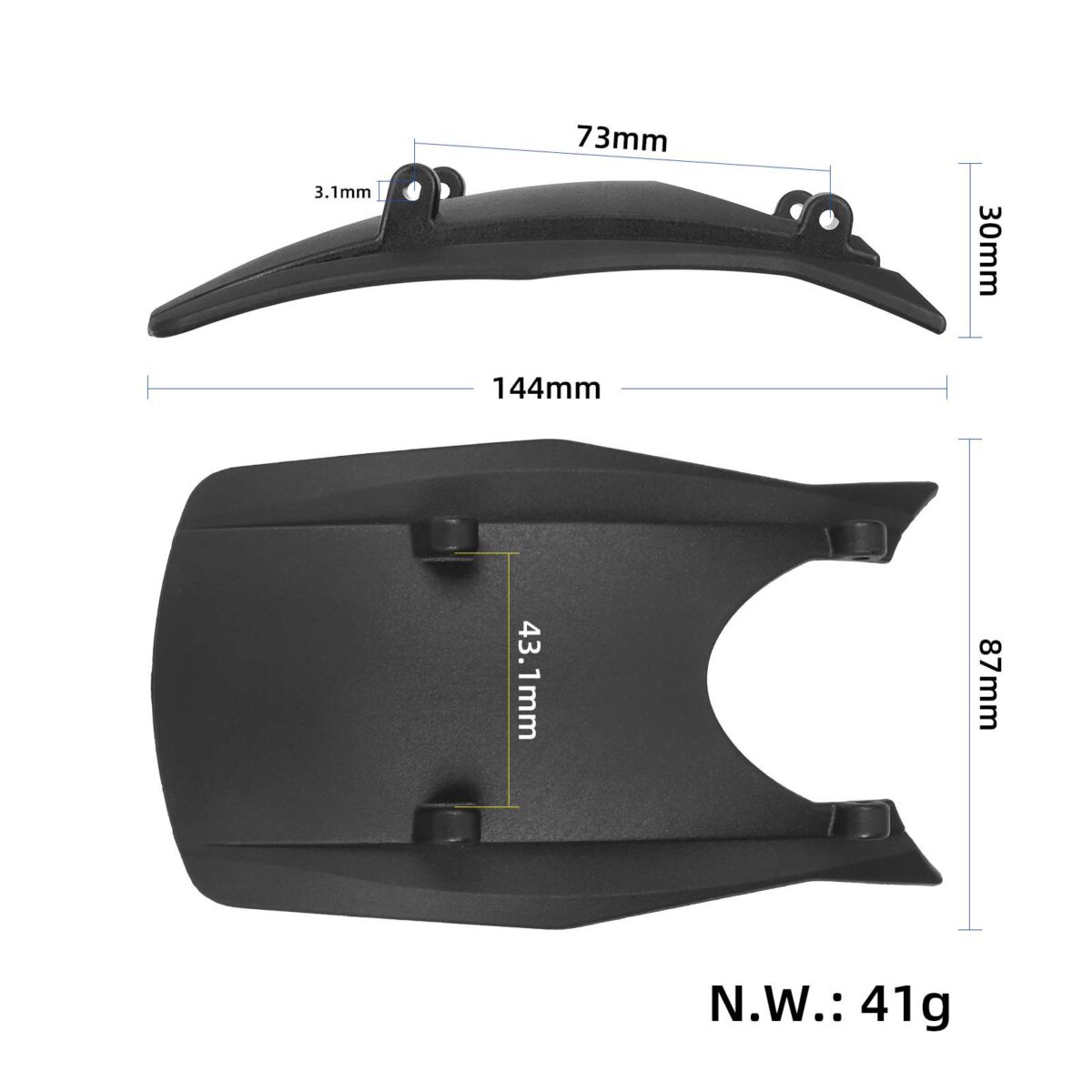 Piezas B del guardabarros trasero para scooter Kukirin G2 Pro DB - Imagen 2