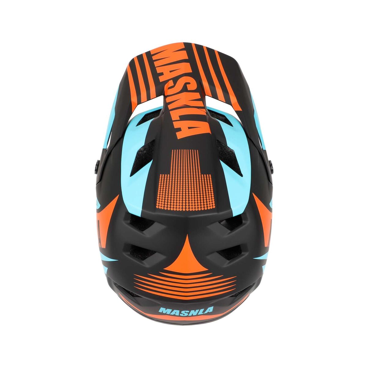 Casco XXL estilo negro azul naranja - Imagen 4