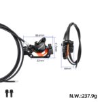 Freno de disco hidráulico NUTT negro derecho con cable de 210 cm - Imagen 6